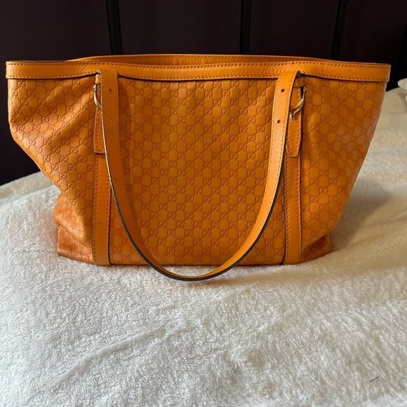 Gucci Orange Microguccissima Leather Medium Nice Tote - Picture 1 of 11